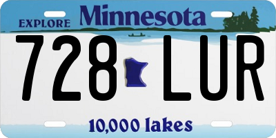 MN license plate 728LUR