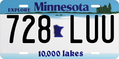 MN license plate 728LUU