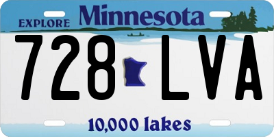 MN license plate 728LVA