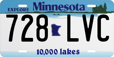 MN license plate 728LVC