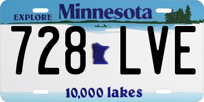 MN license plate 728LVE