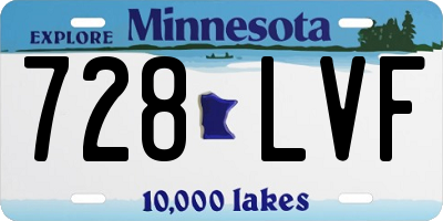 MN license plate 728LVF