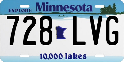 MN license plate 728LVG