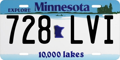 MN license plate 728LVI