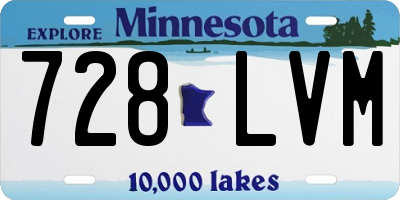 MN license plate 728LVM