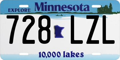 MN license plate 728LZL