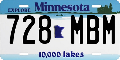 MN license plate 728MBM