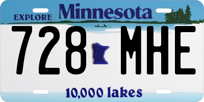 MN license plate 728MHE