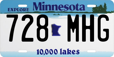 MN license plate 728MHG