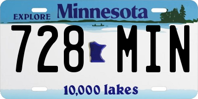 MN license plate 728MIN