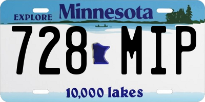 MN license plate 728MIP