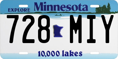 MN license plate 728MIY