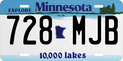 MN license plate 728MJB