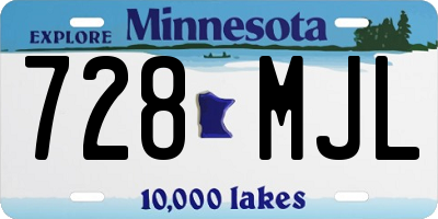 MN license plate 728MJL