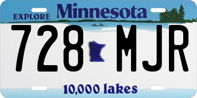 MN license plate 728MJR