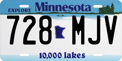 MN license plate 728MJV