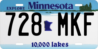 MN license plate 728MKF