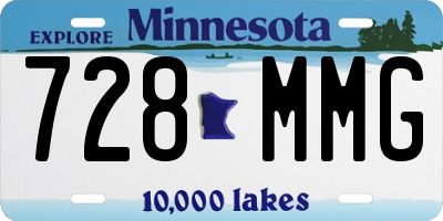 MN license plate 728MMG