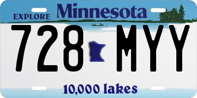 MN license plate 728MYY