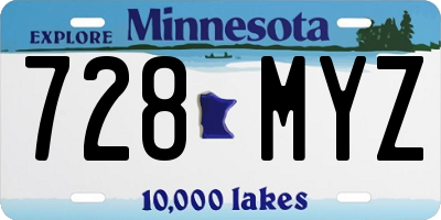MN license plate 728MYZ