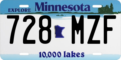 MN license plate 728MZF