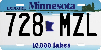 MN license plate 728MZL