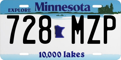MN license plate 728MZP
