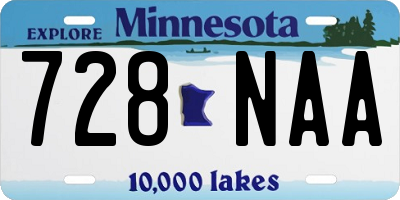 MN license plate 728NAA