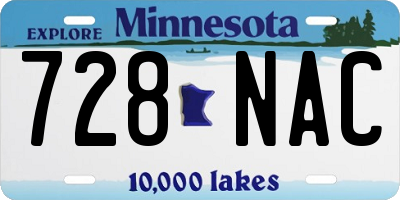 MN license plate 728NAC