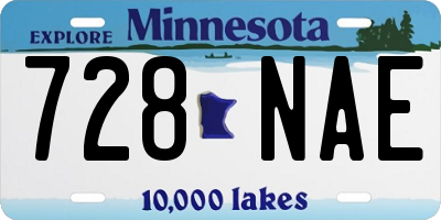 MN license plate 728NAE