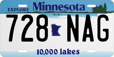 MN license plate 728NAG