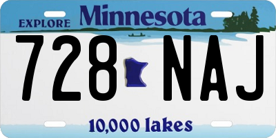 MN license plate 728NAJ