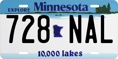 MN license plate 728NAL