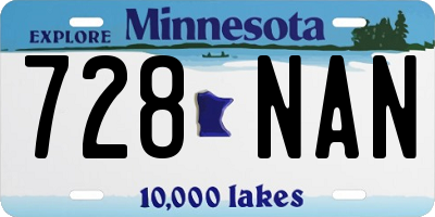 MN license plate 728NAN