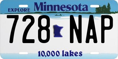 MN license plate 728NAP