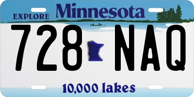 MN license plate 728NAQ