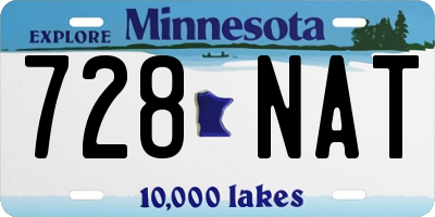 MN license plate 728NAT