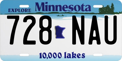 MN license plate 728NAU