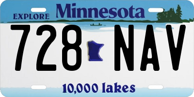 MN license plate 728NAV