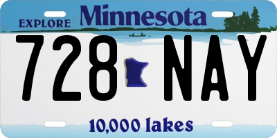 MN license plate 728NAY