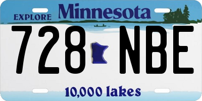 MN license plate 728NBE
