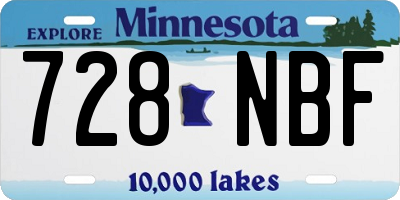 MN license plate 728NBF