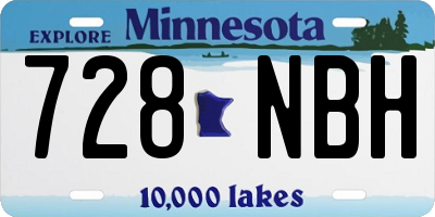 MN license plate 728NBH