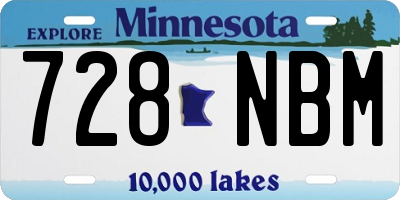 MN license plate 728NBM