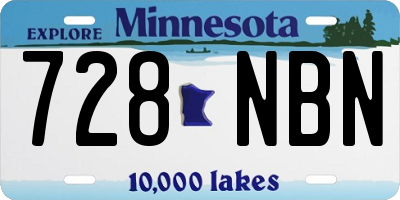 MN license plate 728NBN