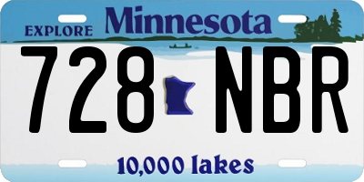 MN license plate 728NBR