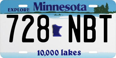 MN license plate 728NBT