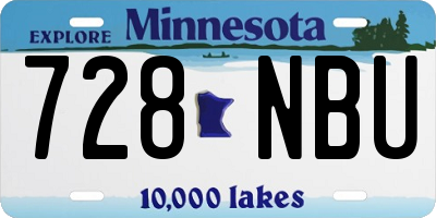 MN license plate 728NBU