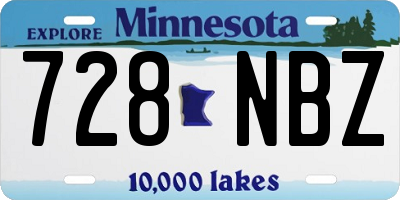 MN license plate 728NBZ