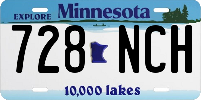 MN license plate 728NCH